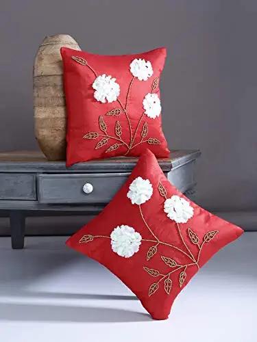 Red Floral cushion covers