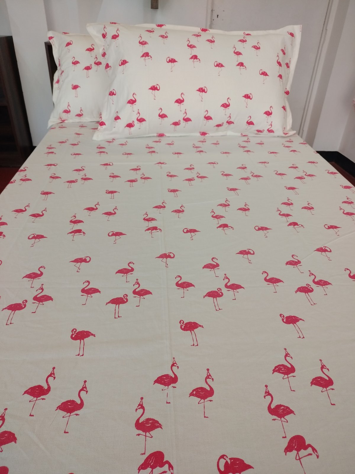 Flamingo Cotton Bedsheet